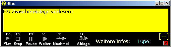 Hilfe-Fenster: