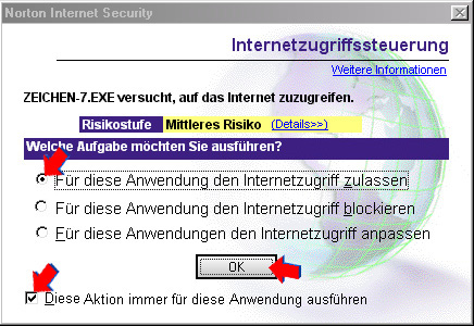 Norton Internet Security Beispiel !
