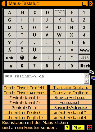 Maus-Tastatur: