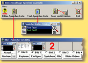 Das Programm kann Bilder und Texte Sammeln, die sich in der Zwischenablage befinden.